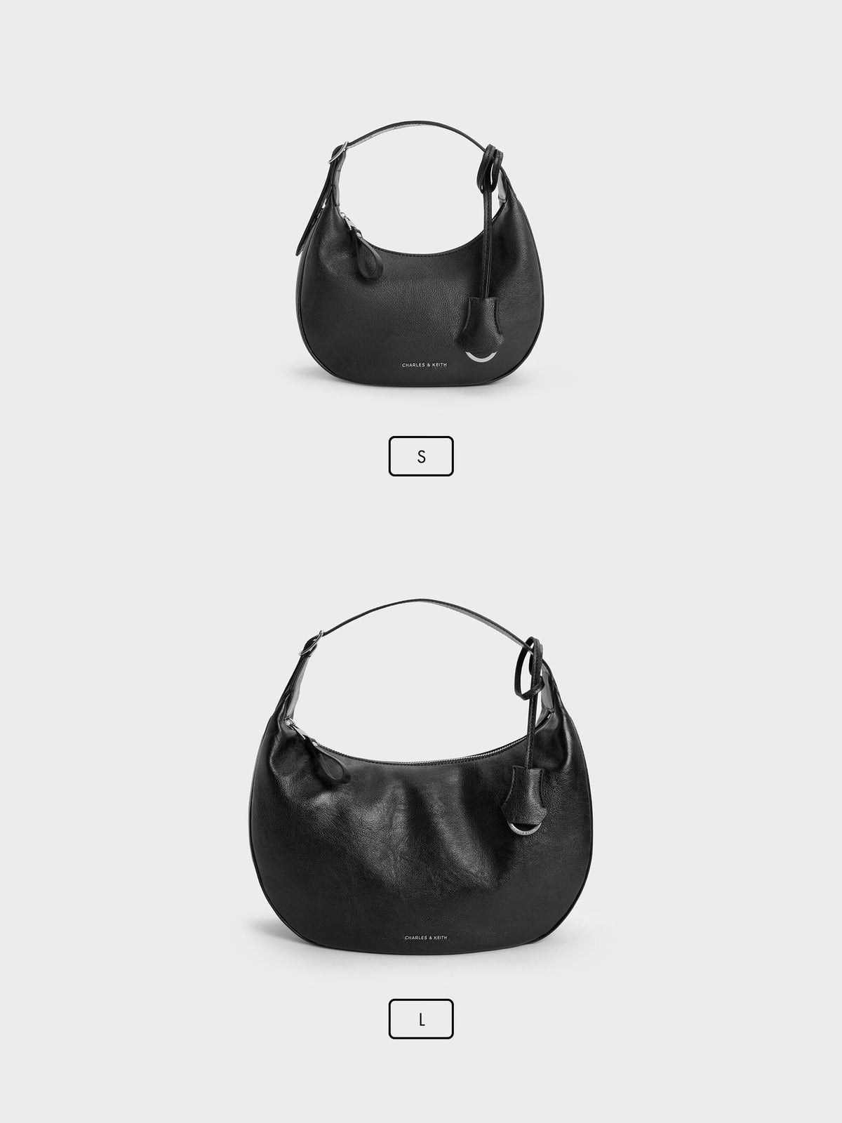 Large Vega Hobo Bag - Noir | CHARLES & KEITH