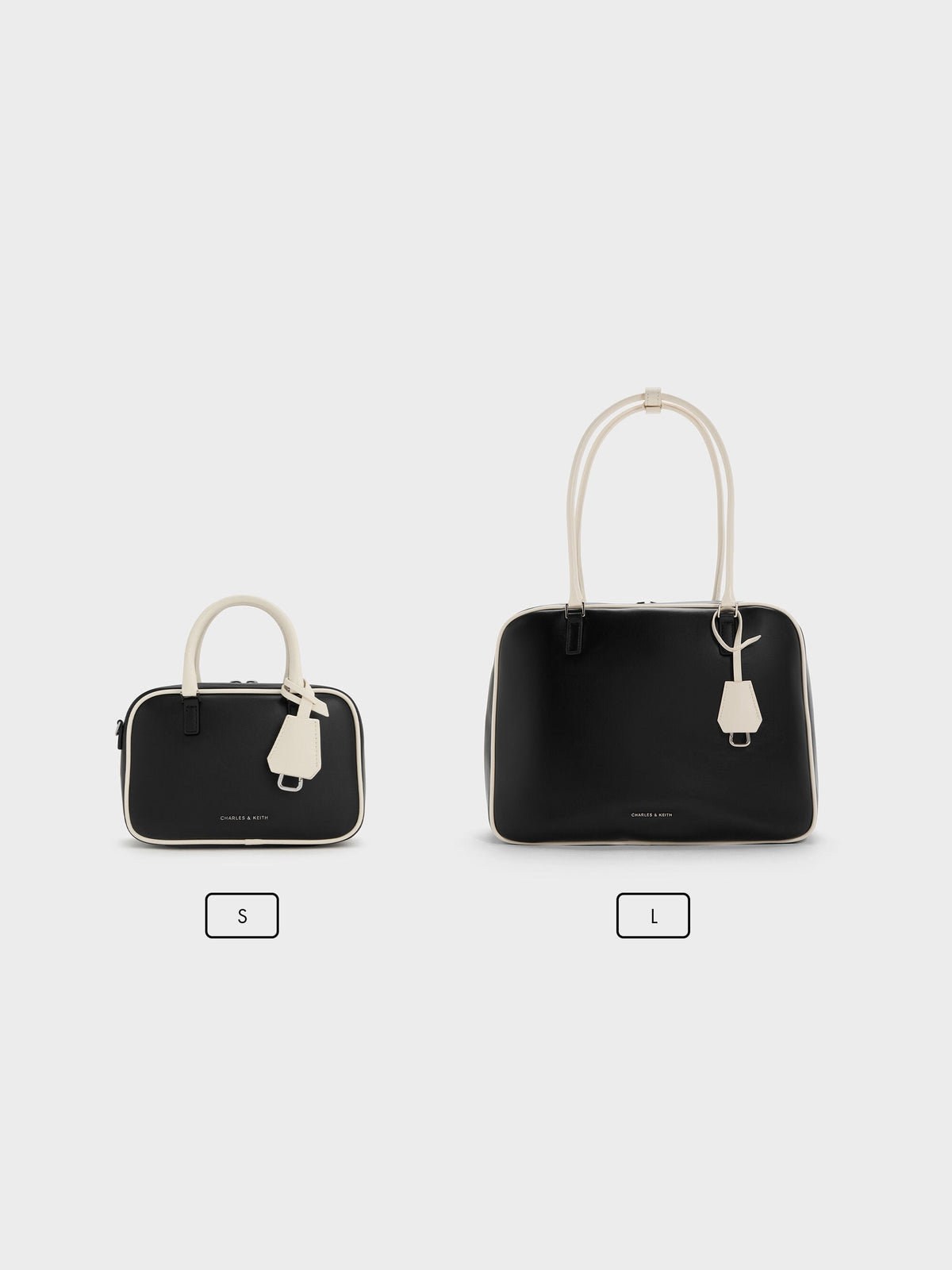 Large Sianna Two-Tone Bowling Bag - Multi | CHARLES & KEITH