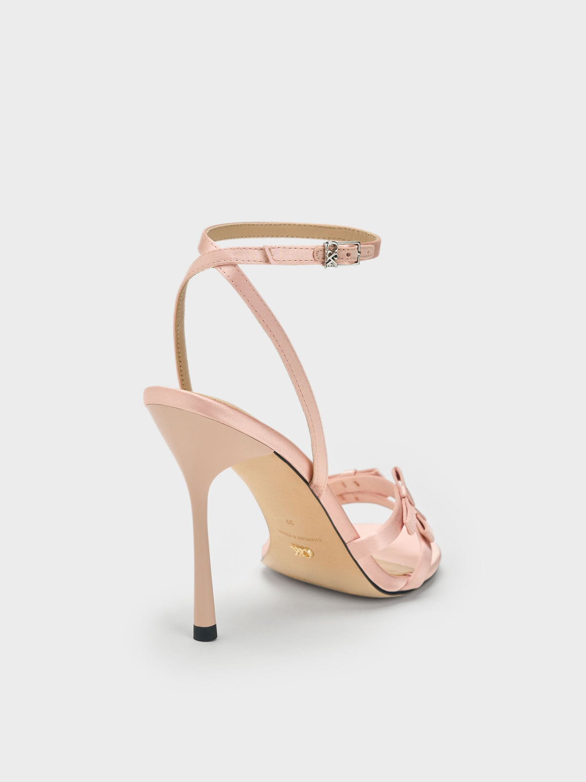 Jessy Bow Stiletto Sandals - Pink | CHARLES & KEITH