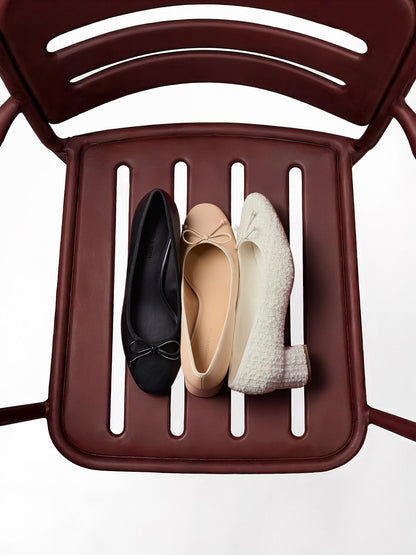 Bow Ballet Pumps - Sand | CHARLES & KEITH