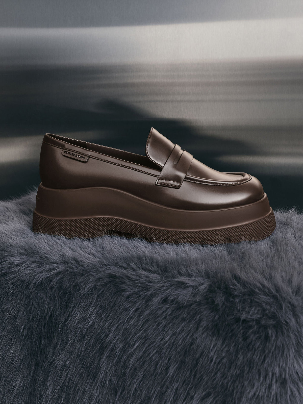Leoi Platform Penny Loafers - Dark Brown | CHARLES & KEITH