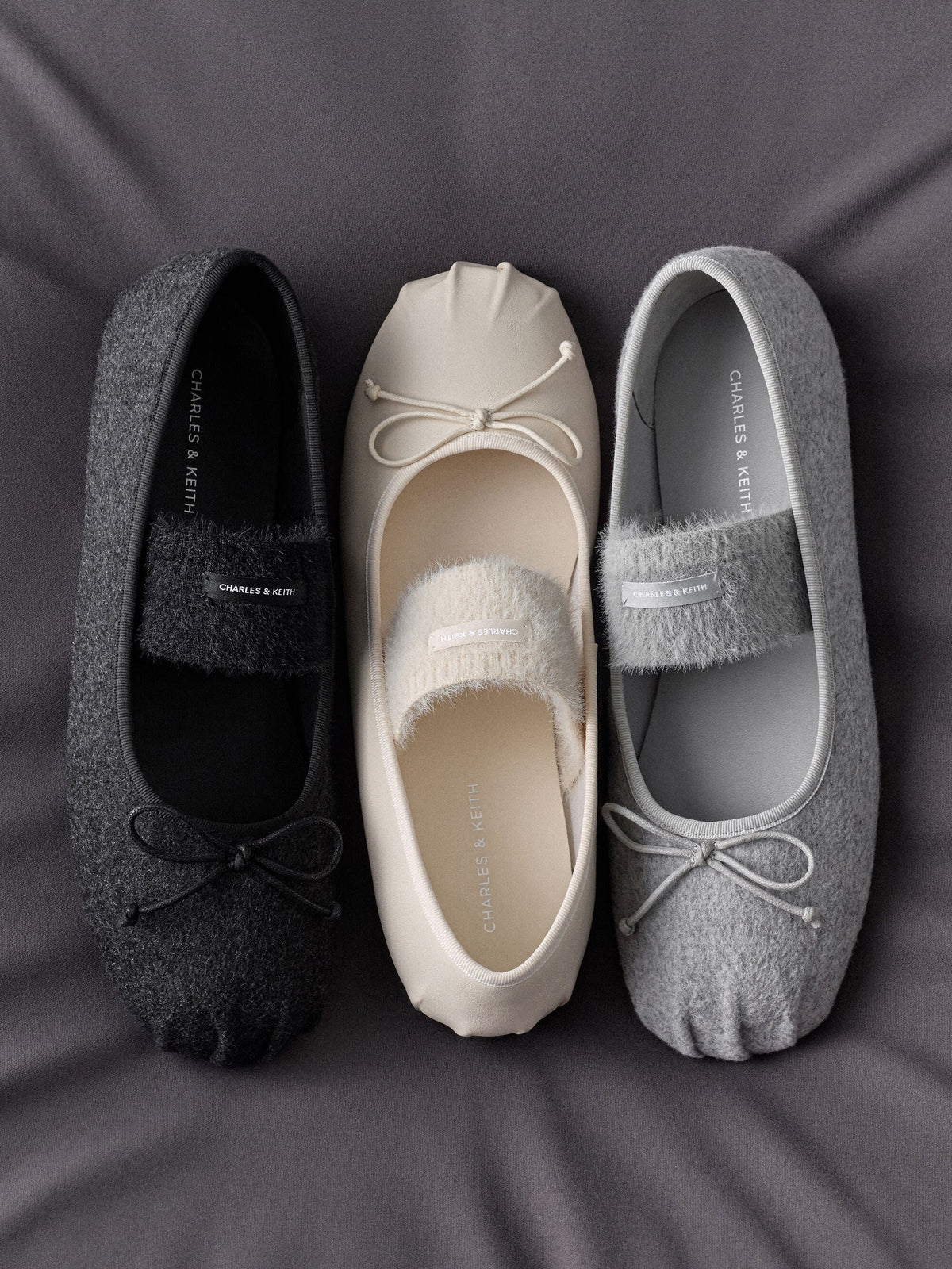 Winona Mary Jane Flats - Chalk | CHARLES & KEITH