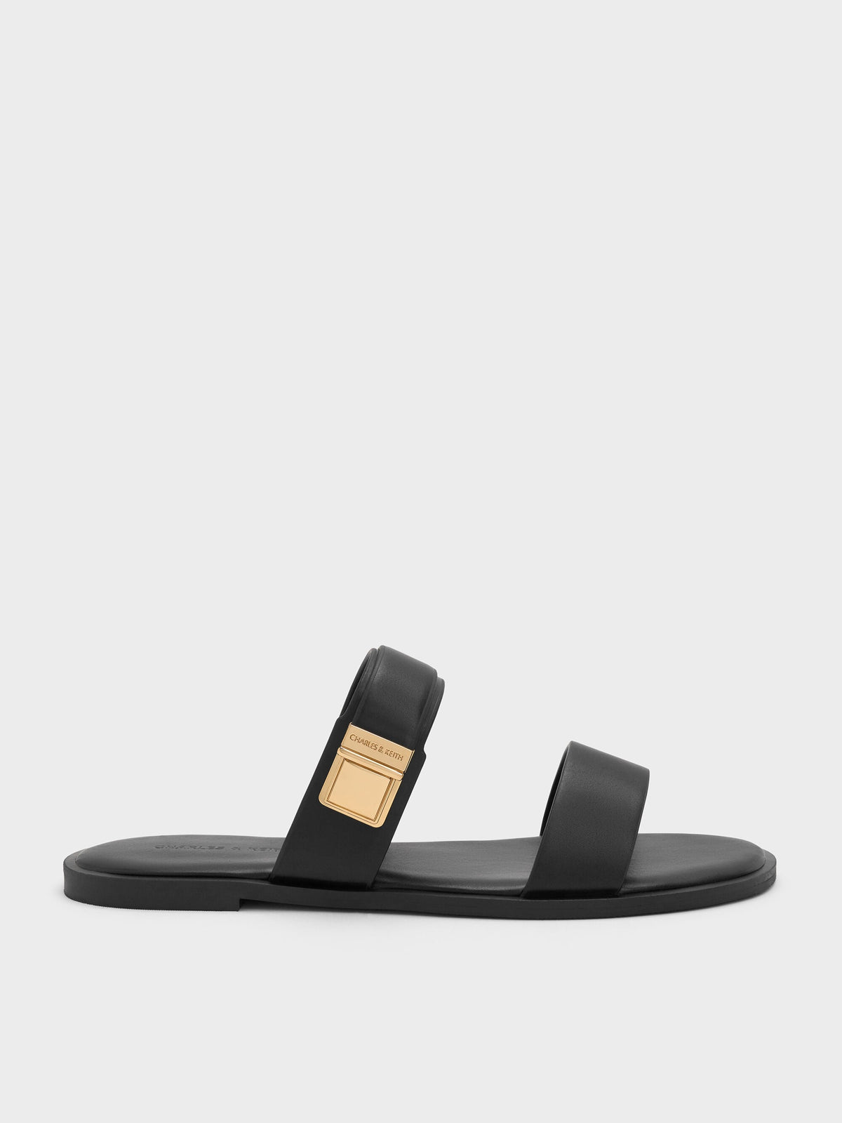 Dove Double-Strap Sandals - Black | CHARLES & KEITH