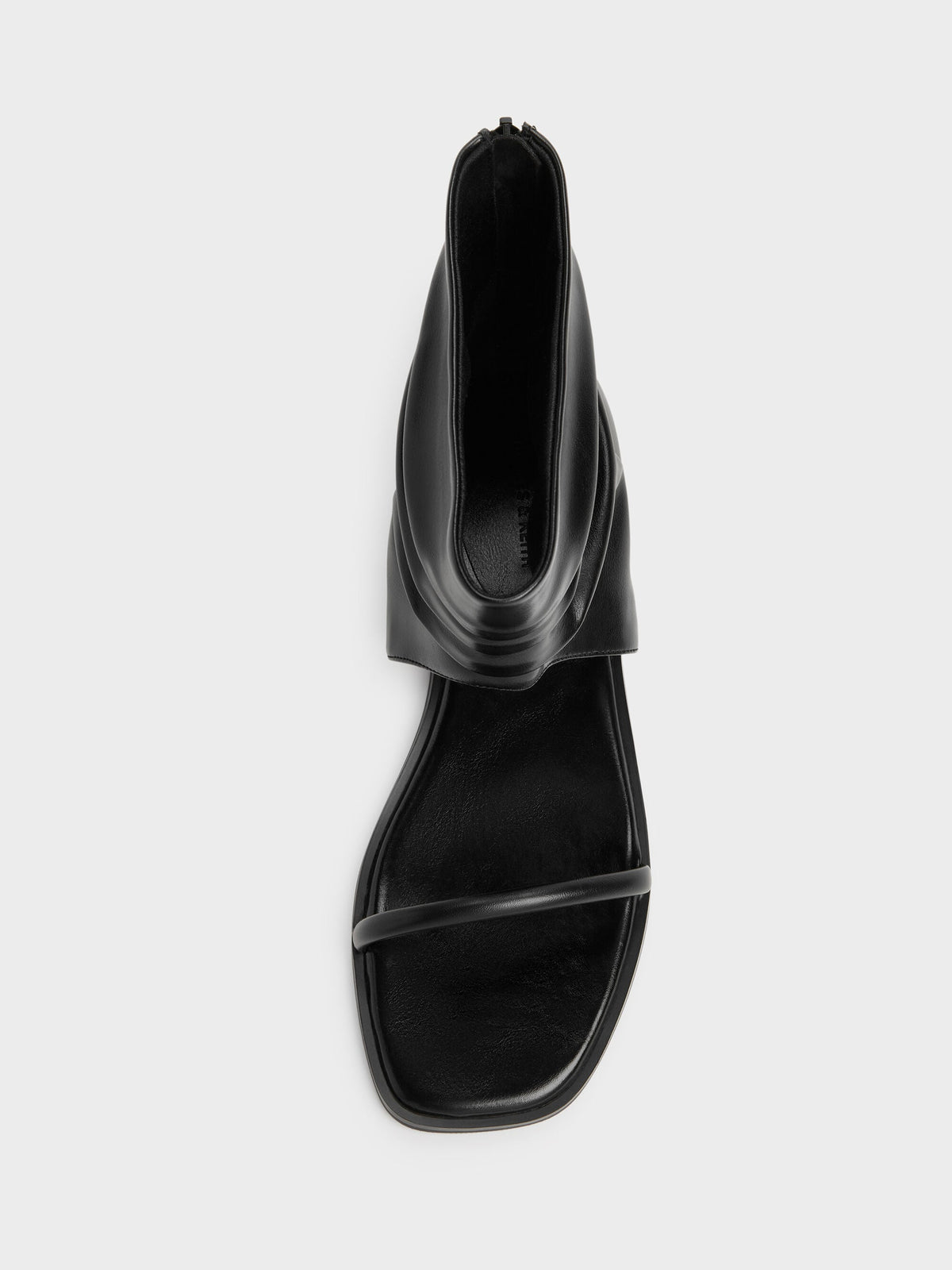 Joplin Ruched Boot Sandals - Black | CHARLES & KEITH