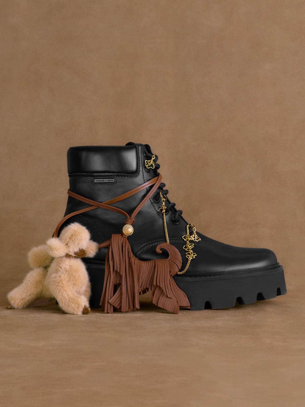 Ripley Ridged-Sole Ankle Boots - Black2 | CHARLES & KEITH