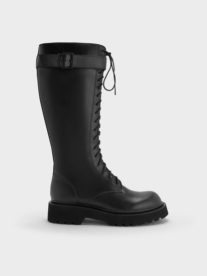 Darian Knee-High Boots - Black | CHARLES & KEITH