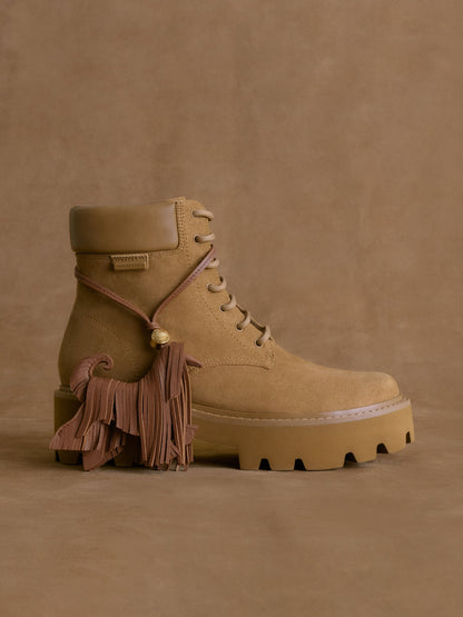 Ripley Ridged-Sole Ankle Boots - Sand | CHARLES & KEITH