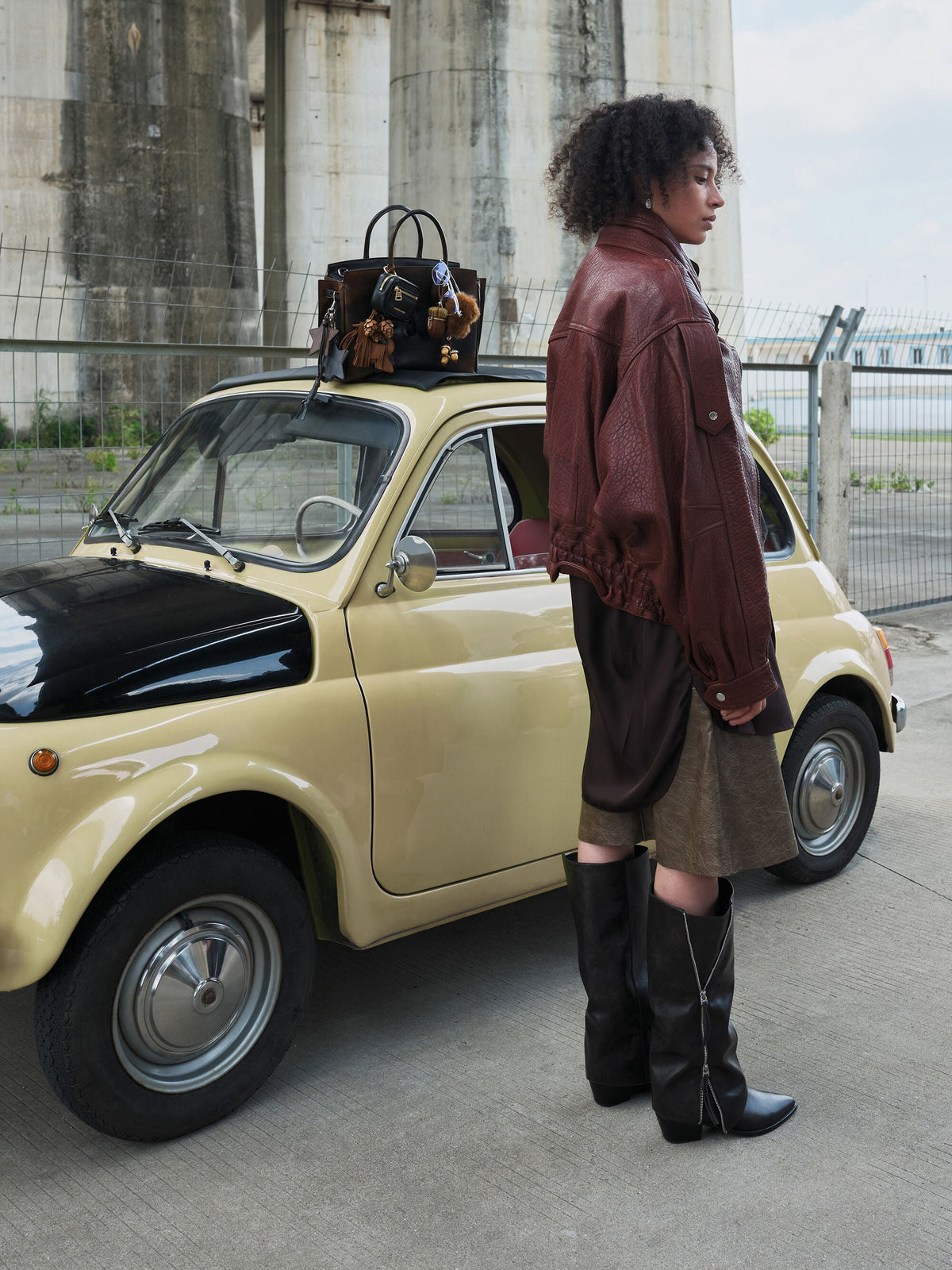 Large Ginevra Tote Bag - Brown | CHARLES & KEITH