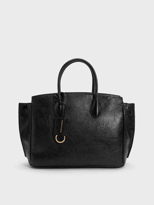 Large Ginevra Tote Bag - Black | CHARLES & KEITH