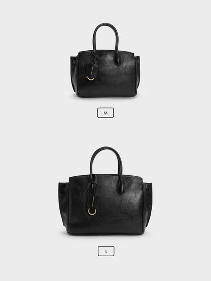 Large Ginevra Tote Bag - Black | CHARLES & KEITH