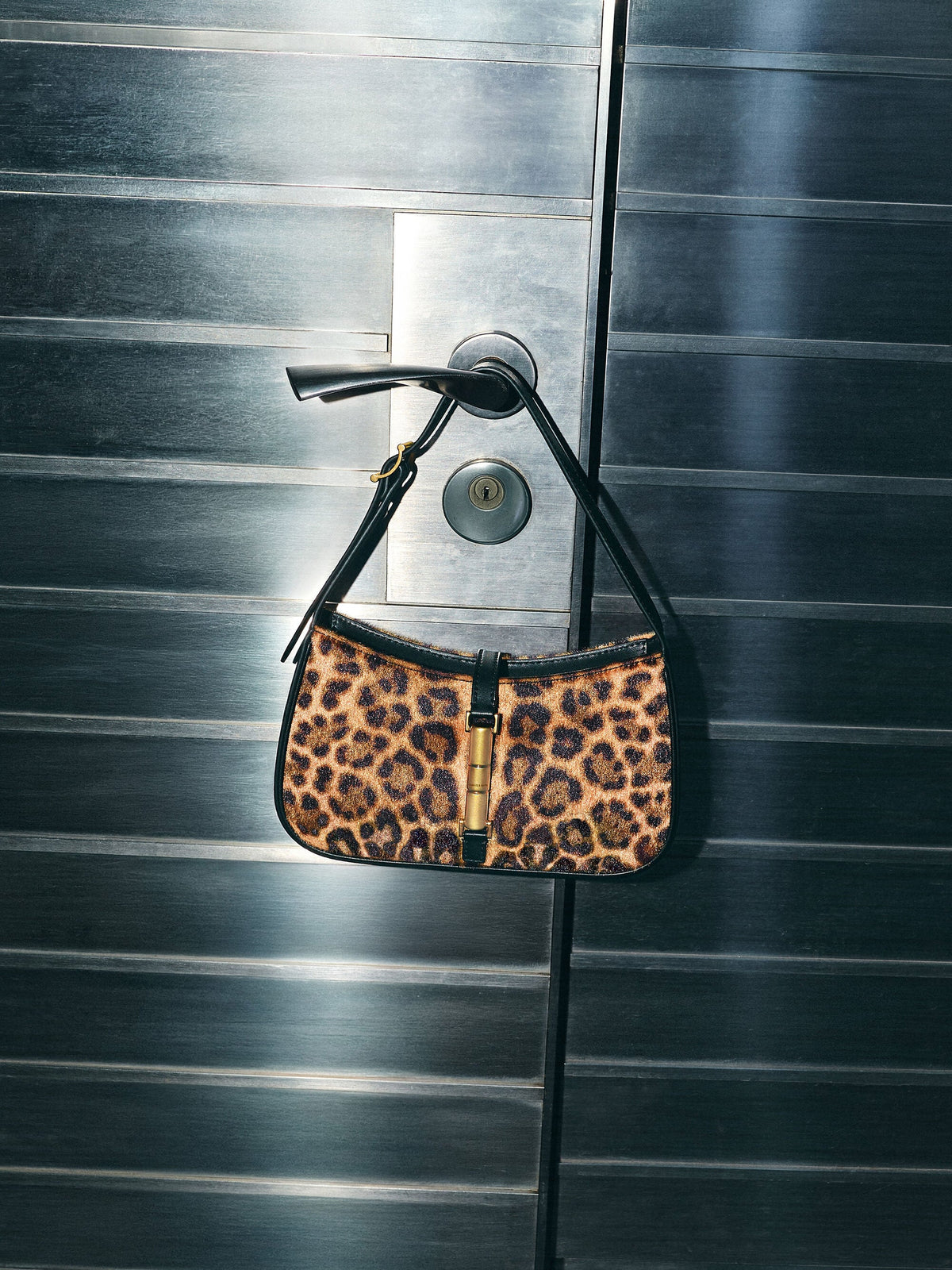 Cesia Leopard-Print Metallic-Accent Shoulder Bag - Multi | CHARLES & KEITH