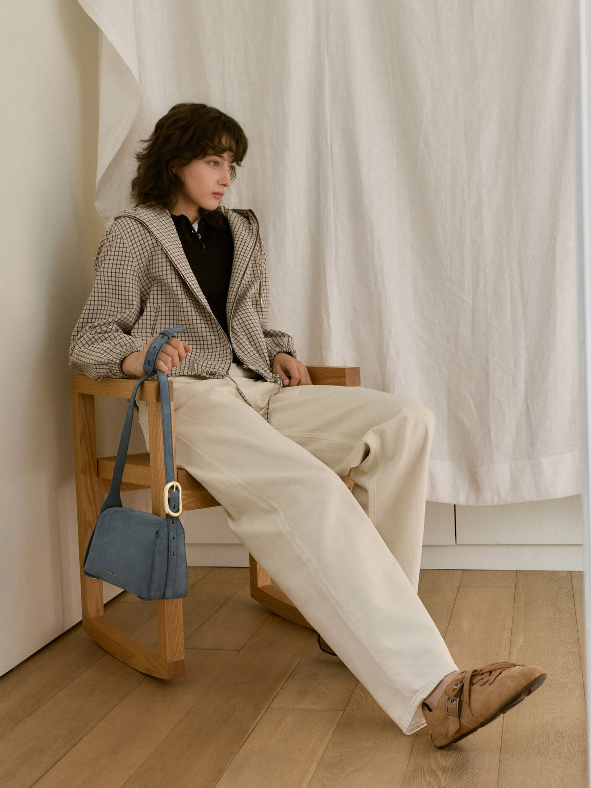 Aislin Shoulder Bag - Smoky Blue | CHARLES & KEITH