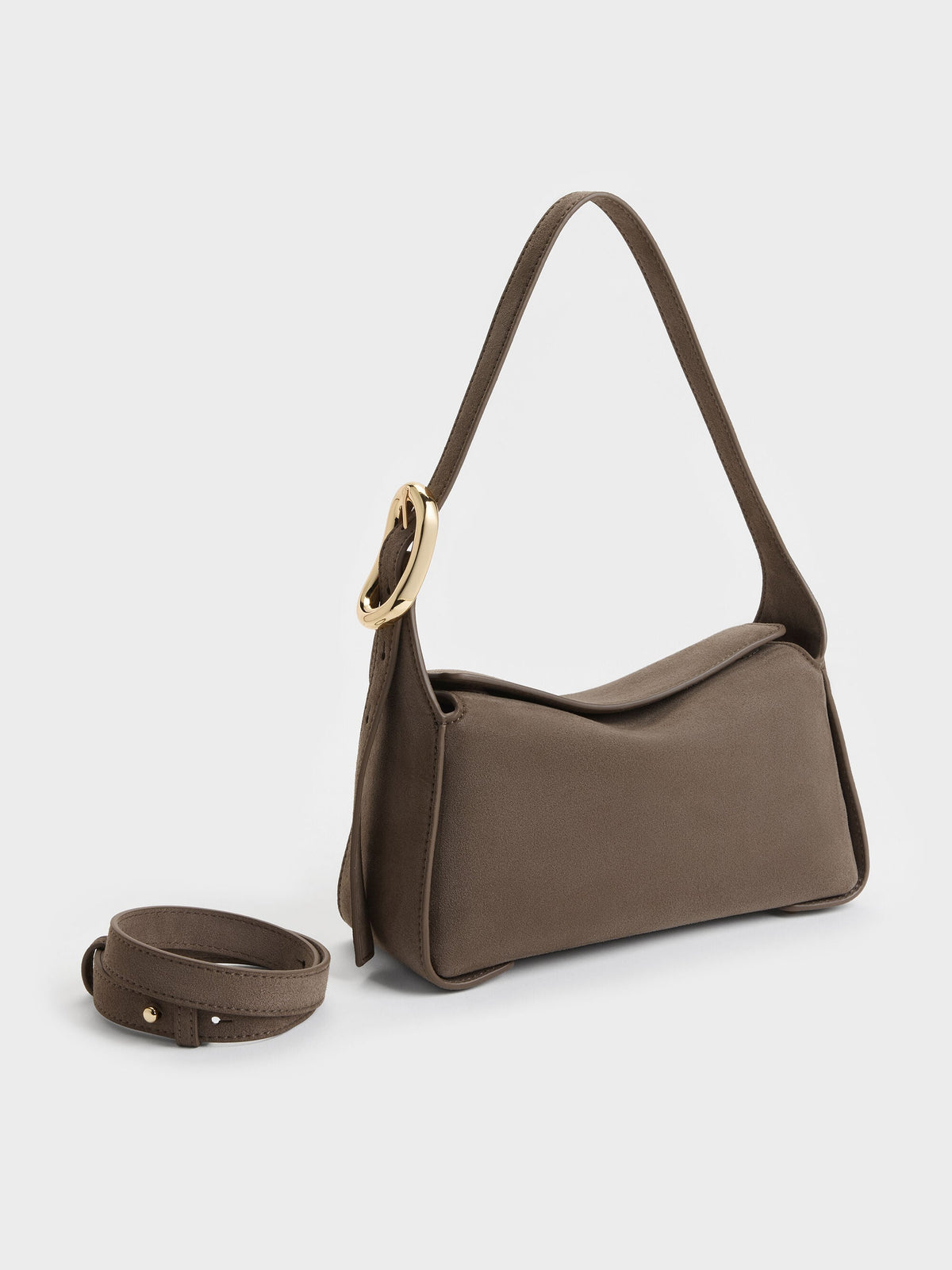 Aislin Shoulder Bag - Stone Grey | CHARLES & KEITH