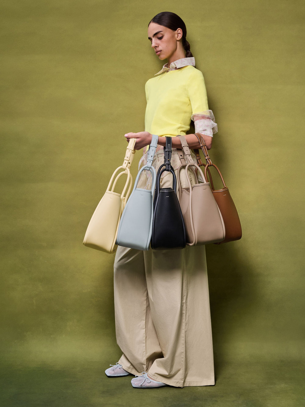 Mini Lyla Tubular Tote Bag - Taupe | CHARLES & KEITH