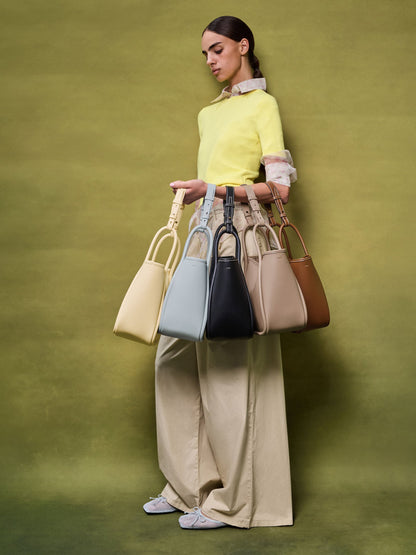 Mini Lyla Tubular Tote Bag - Taupe | CHARLES & KEITH
