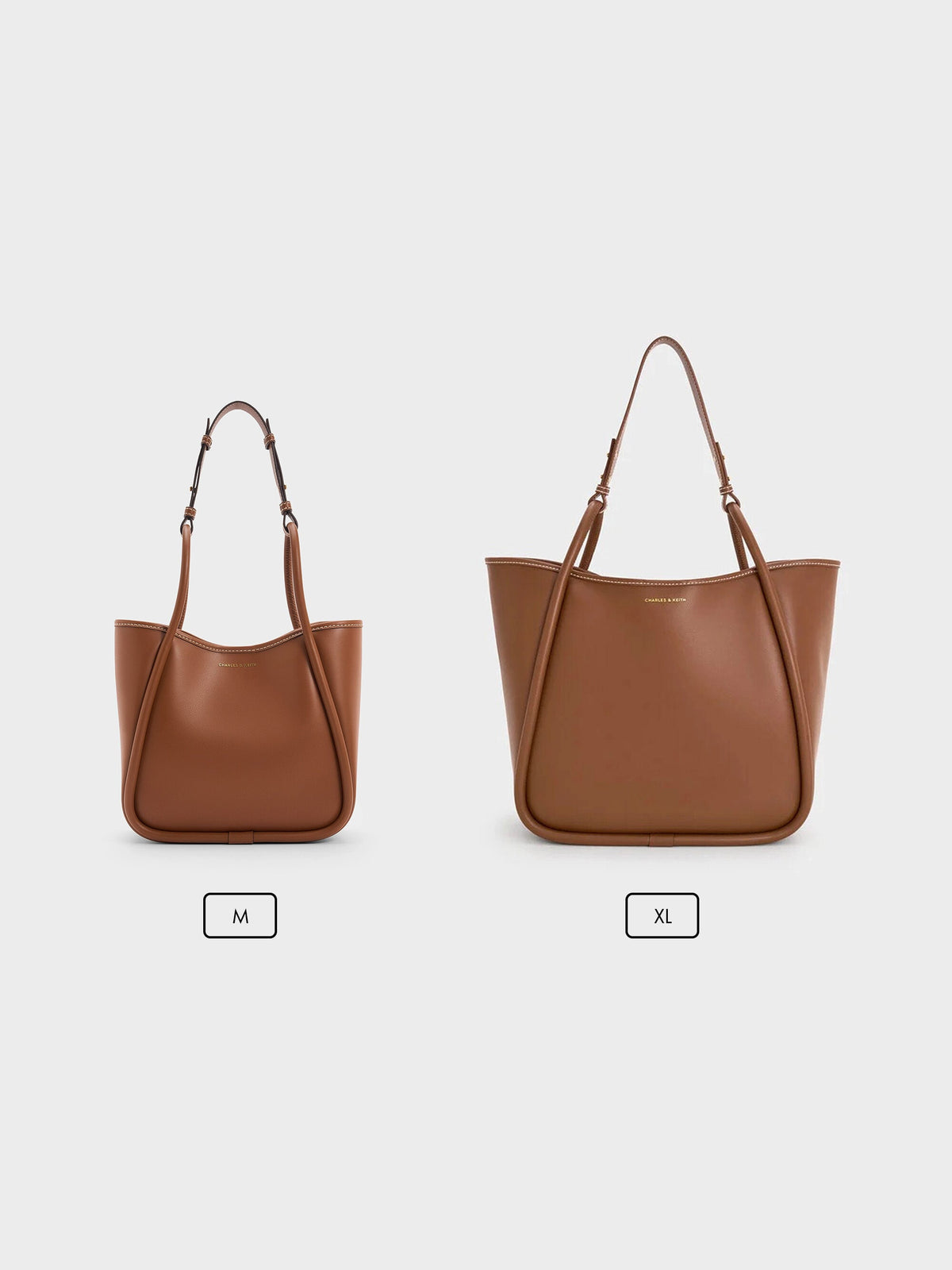 Mini Lyla Tubular Tote Bag - Chocolate | CHARLES & KEITH