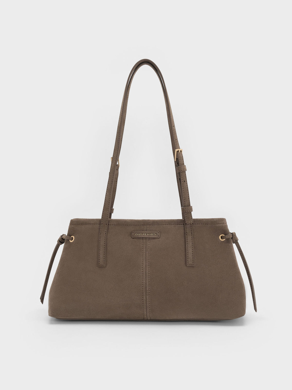Noane Elongated-Handle Shoulder Bag - Stone Grey | CHARLES & KEITH