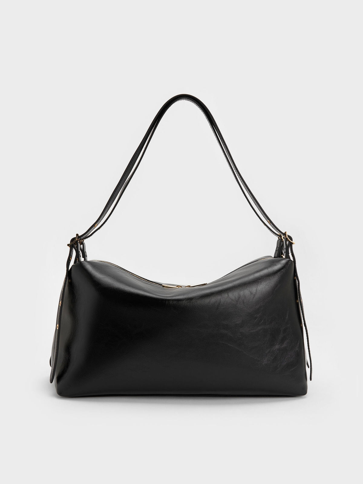 Rey Slouchy Shoulder Bag - Black | CHARLES & KEITH