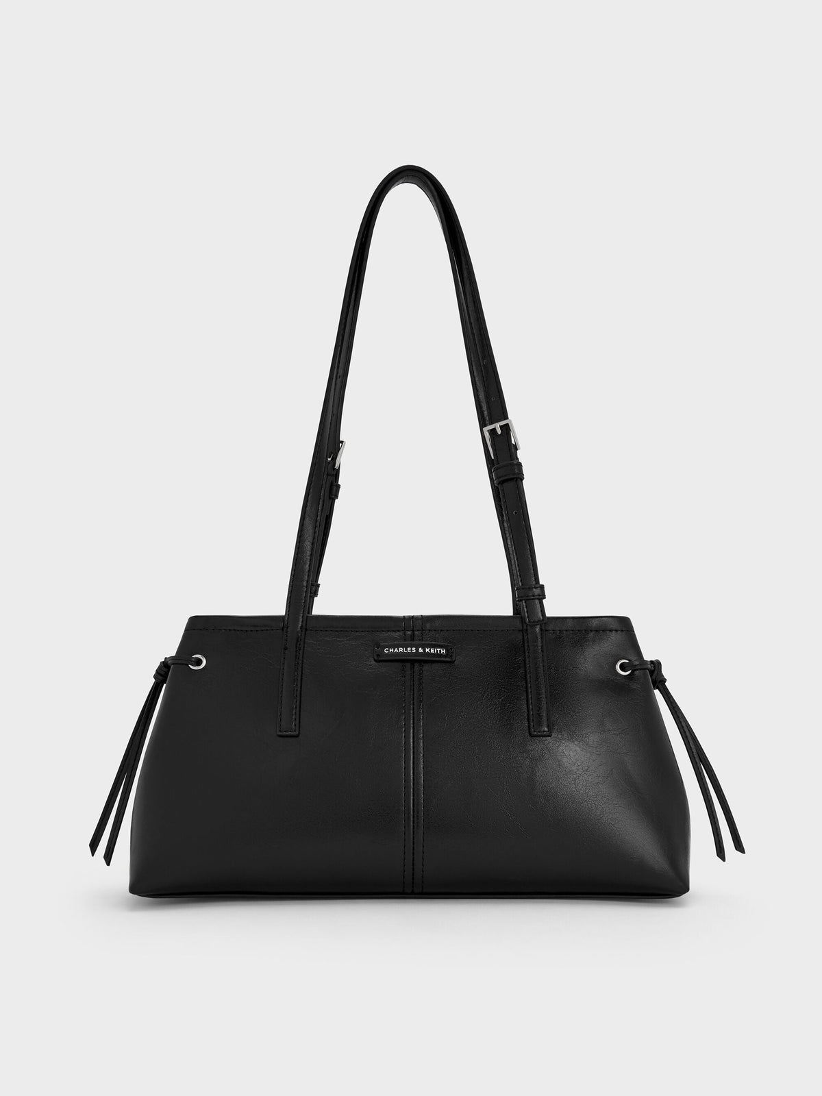 Noane Elongated-Handle Shoulder Bag - Noir | CHARLES & KEITH