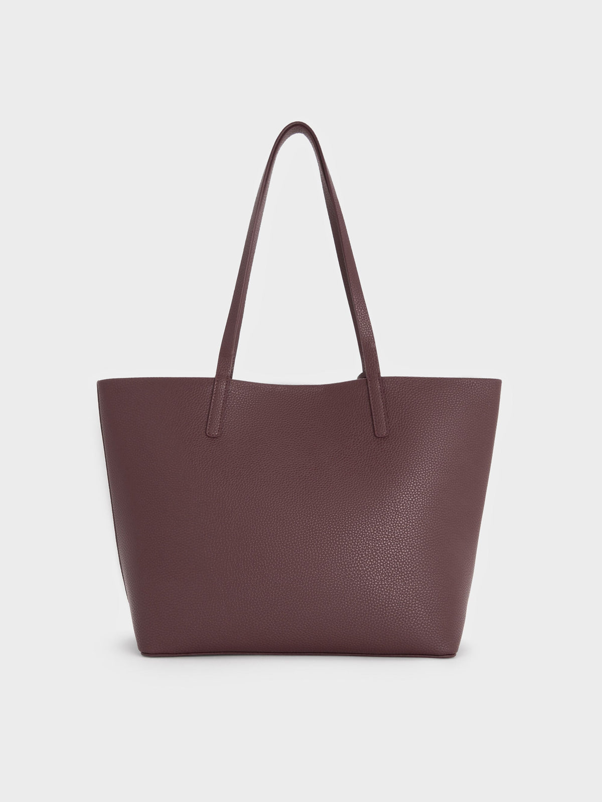 Beryl Tote Bag - Wineberry Red | CHARLES & KEITH