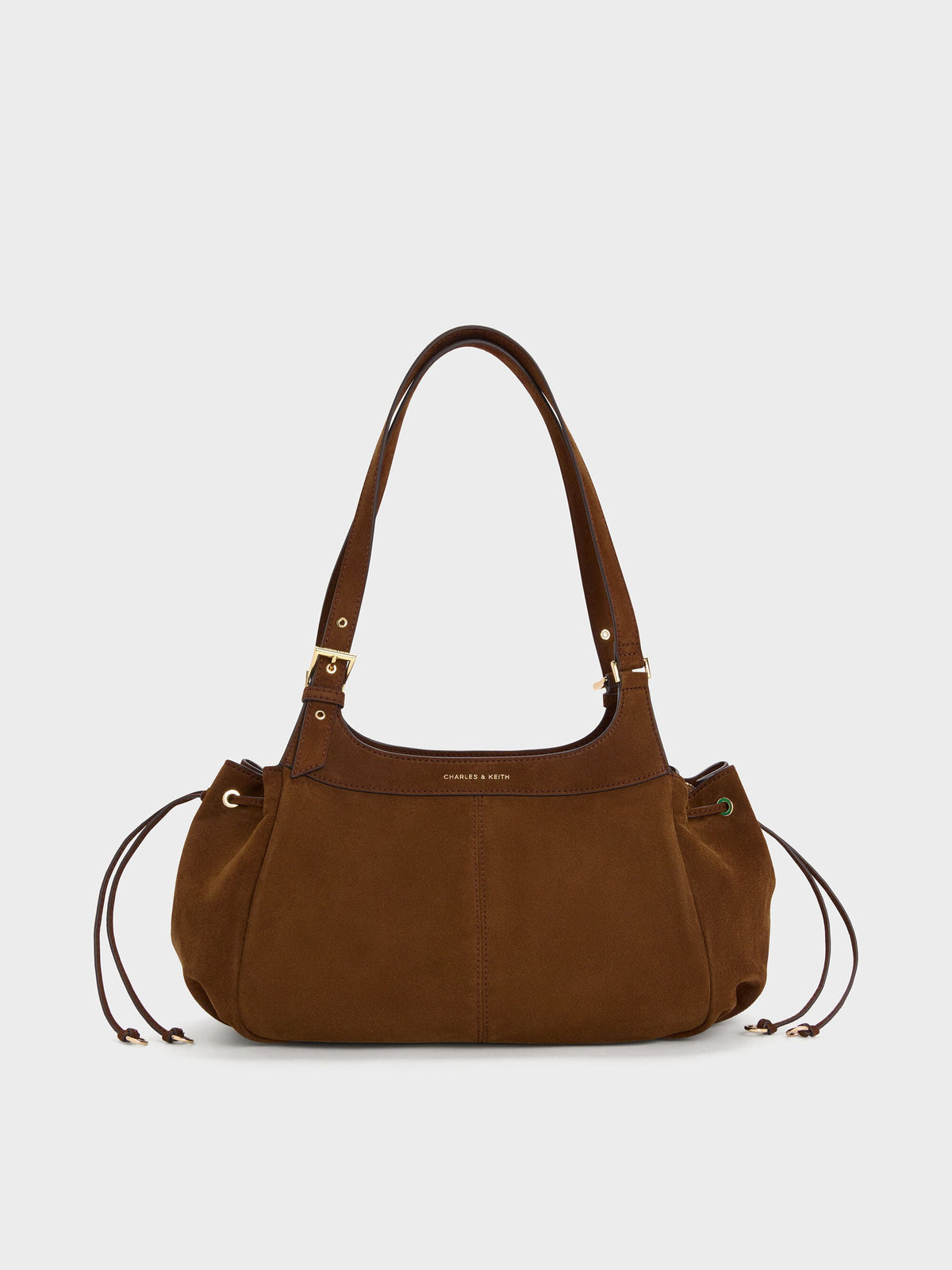 Lillith Drawstring Tote Bag - Pecan Brown | CHARLES & KEITH