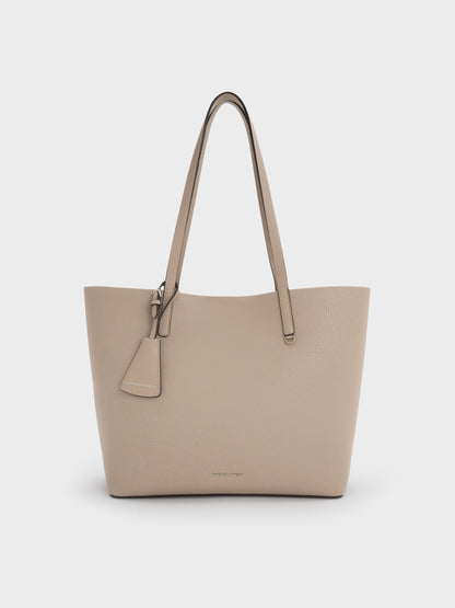 Beryl Tote Bag - Taupe | CHARLES & KEITH