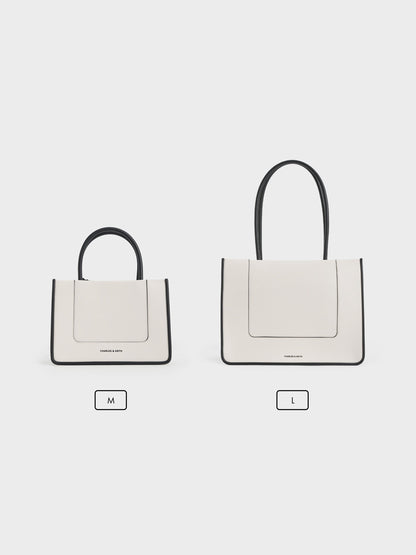 Mini Daylla Tote Bag - Cream | CHARLES & KEITH