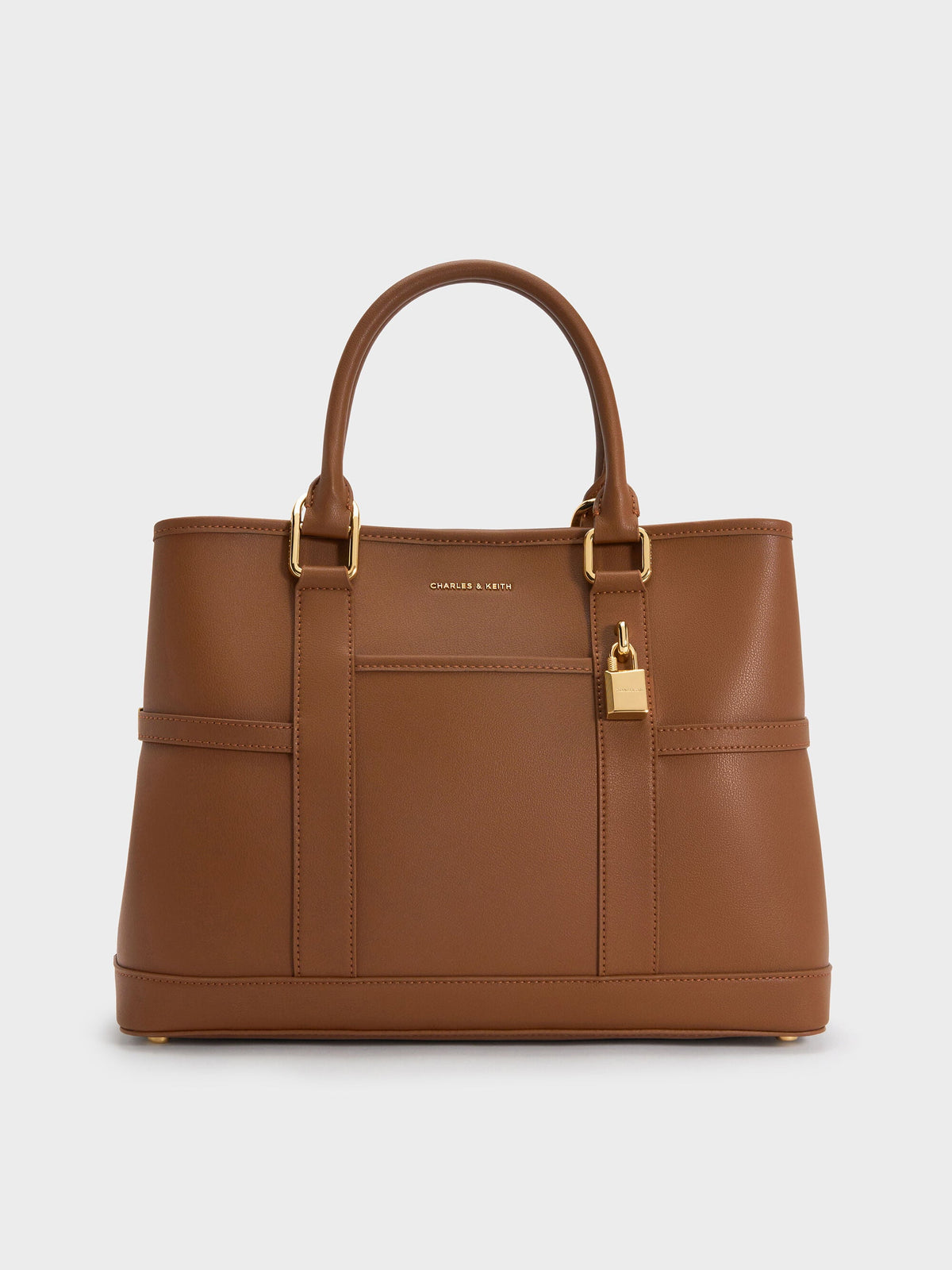 Scottie Tote Bag - Chocolate | CHARLES & KEITH
