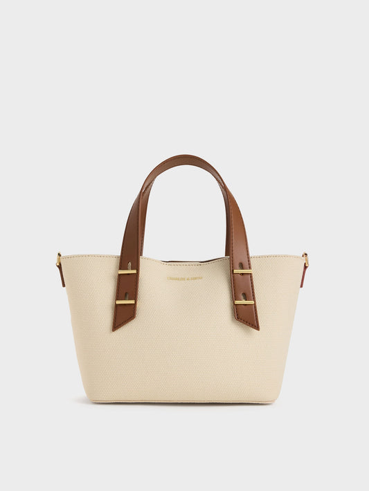 Mini Shania Canvas Tote Bag - Multi | CHARLES & KEITH