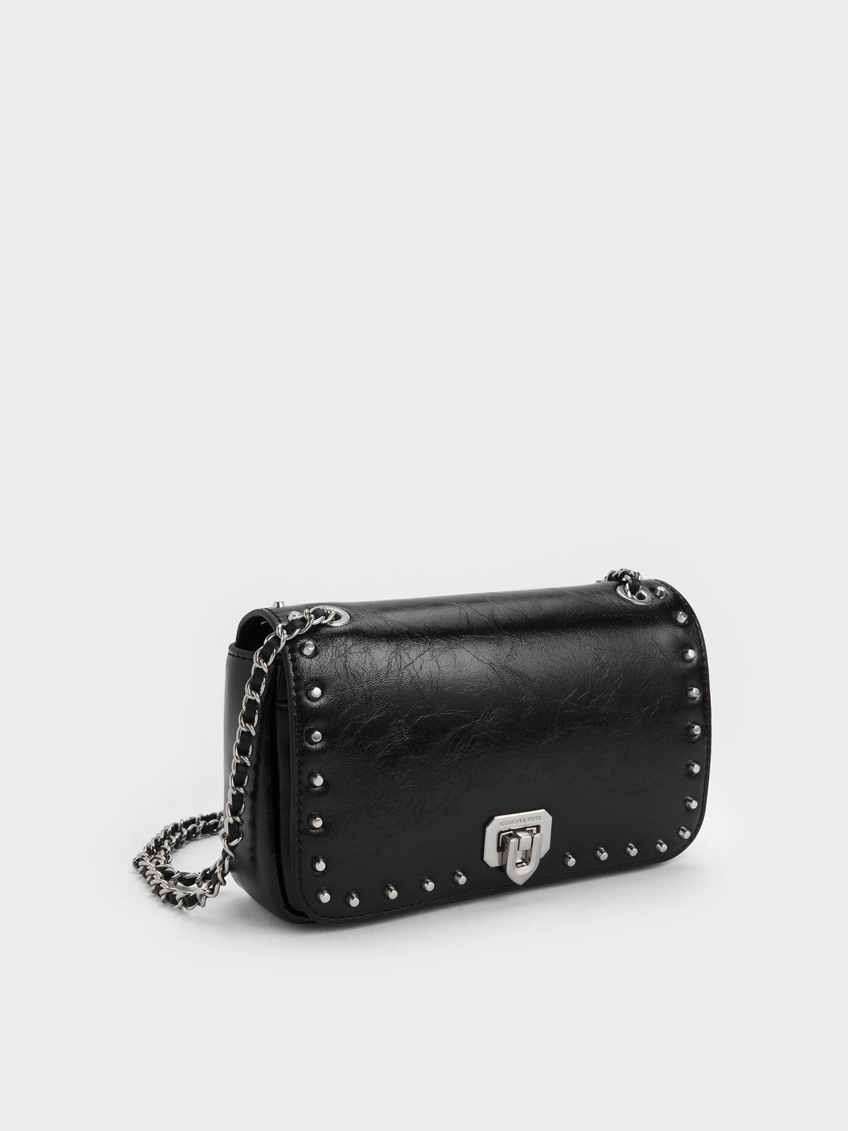 Arwen Studded Shoulder Bag - Noir | CHARLES & KEITH
