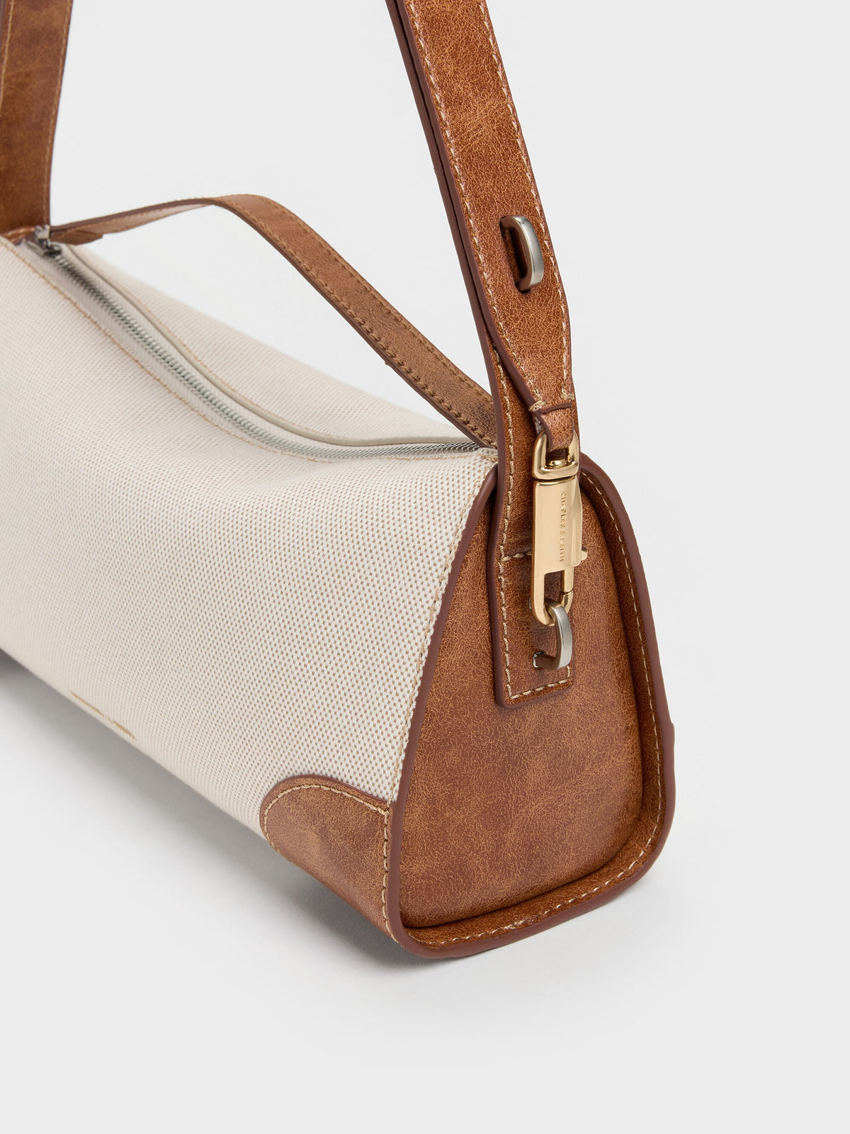 Delfina Canvas Elongated Shoulder Bag - Multi | CHARLES & KEITH