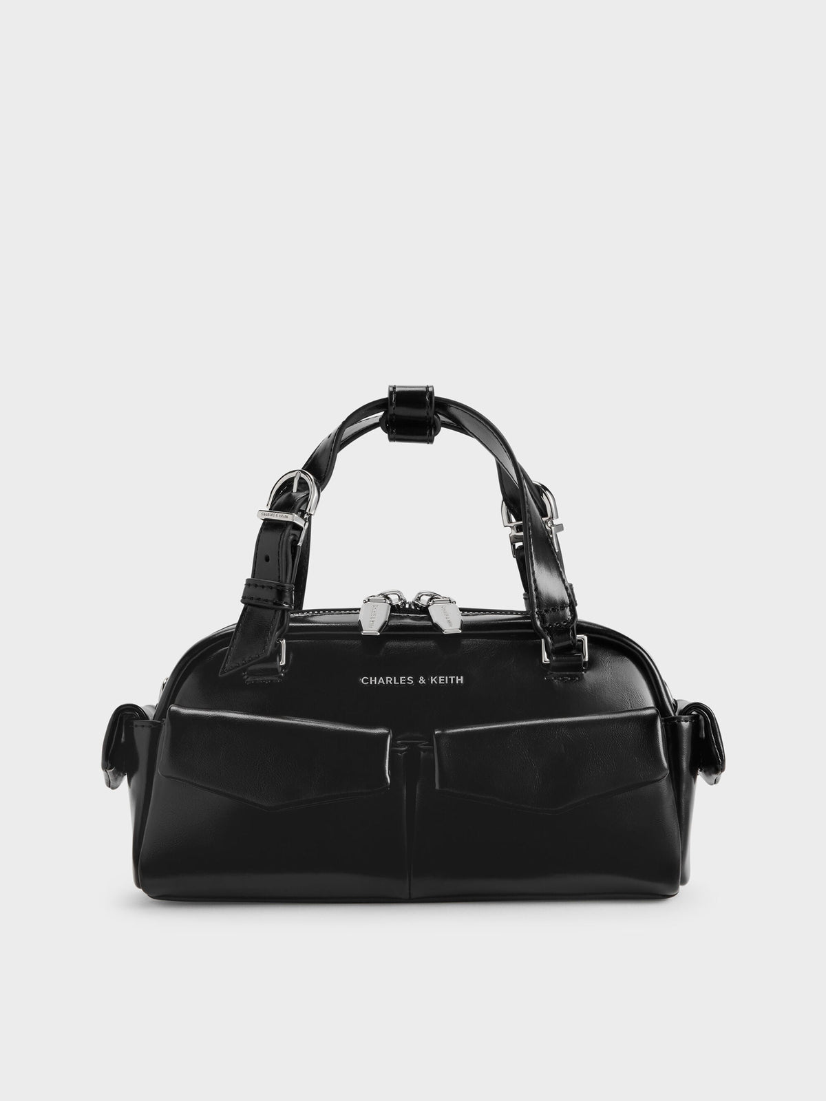 Rachel Multi-Pocket Bowling Bag - Noir | CHARLES & KEITH
