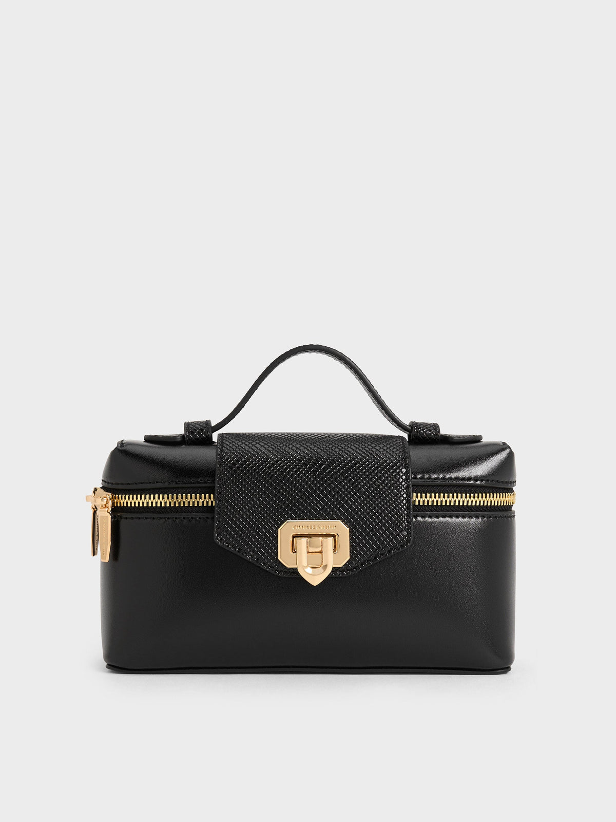 Arwen Top Handle Vanity Bag - Black | CHARLES & KEITH