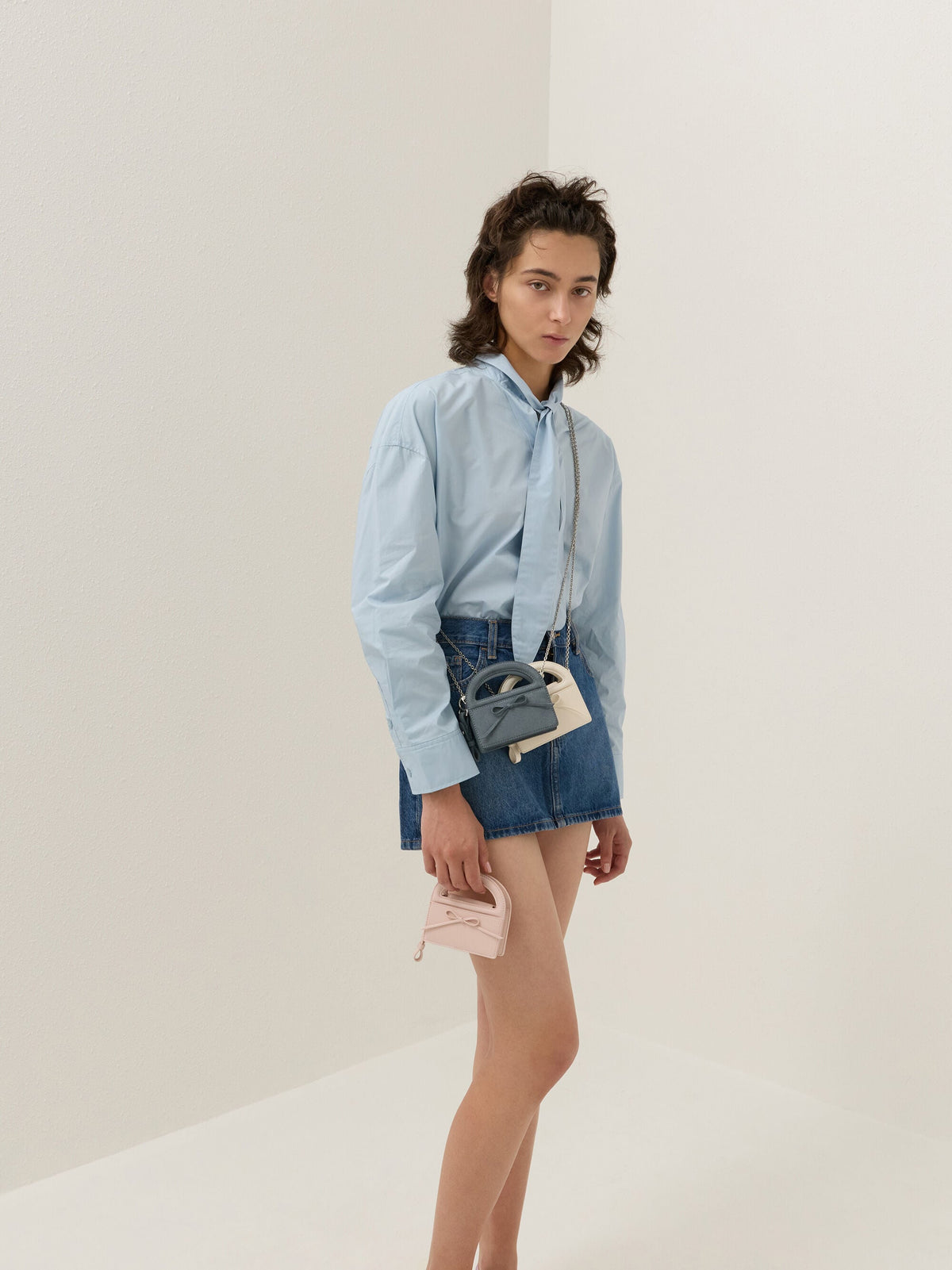 Reese Bow Top Handle Wristlet - Soft Pink | CHARLES & KEITH