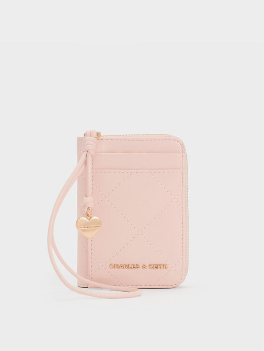 Apfra Quilted Wristlet - Pink | CHARLES & KEITH