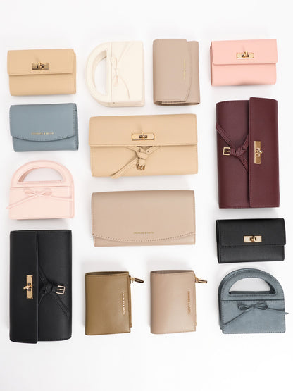 Tricha Turn-Lock Wallet - Black | CHARLES & KEITH