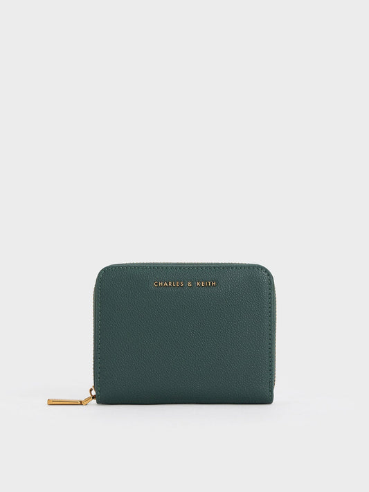 Basic Square Wallet - Green | CHARLES & KEITH