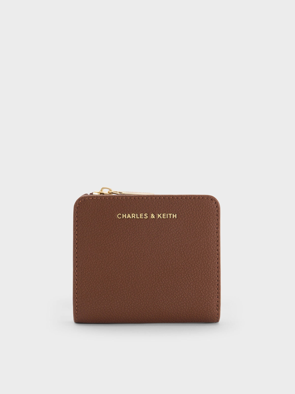 Keely Top Zip Small Wallet - Dark Brown | CHARLES & KEITH