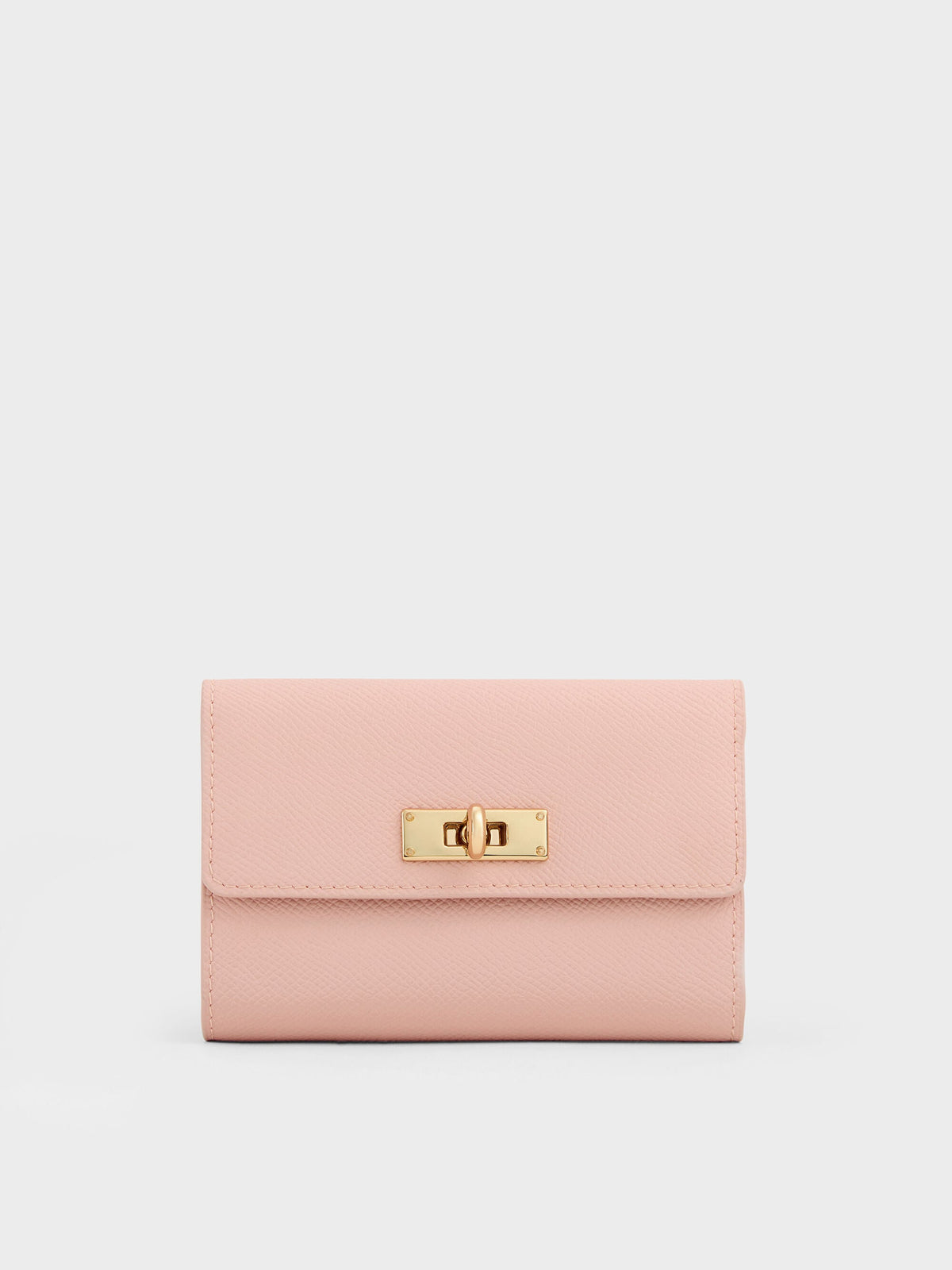 Tricha Turn-Lock Wallet - Pink | CHARLES & KEITH