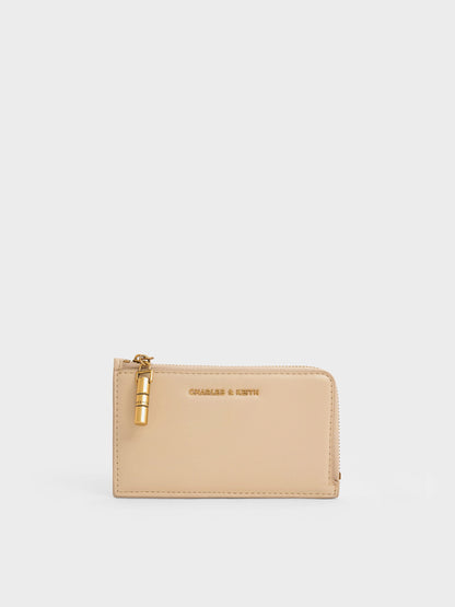 Cesia Zip-Around Card Holder - Sand Beige | CHARLES & KEITH