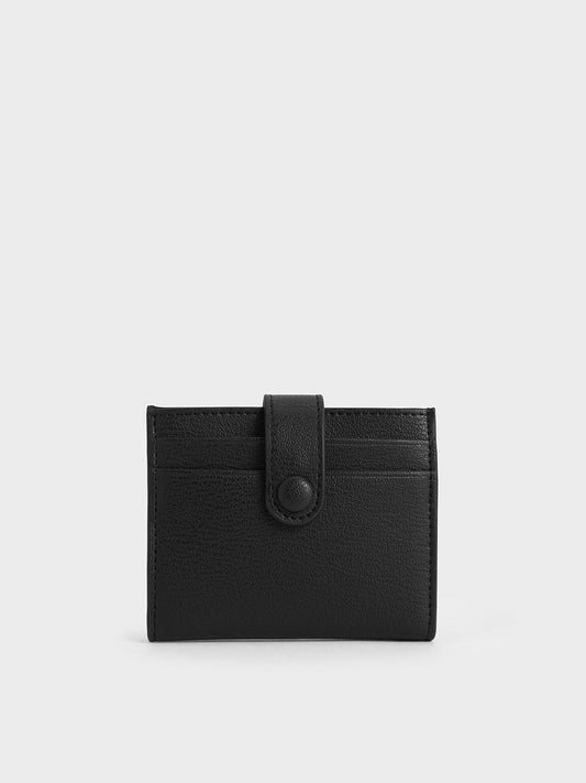 Bliss Snap Button Card Holder - Noir | CHARLES & KEITH