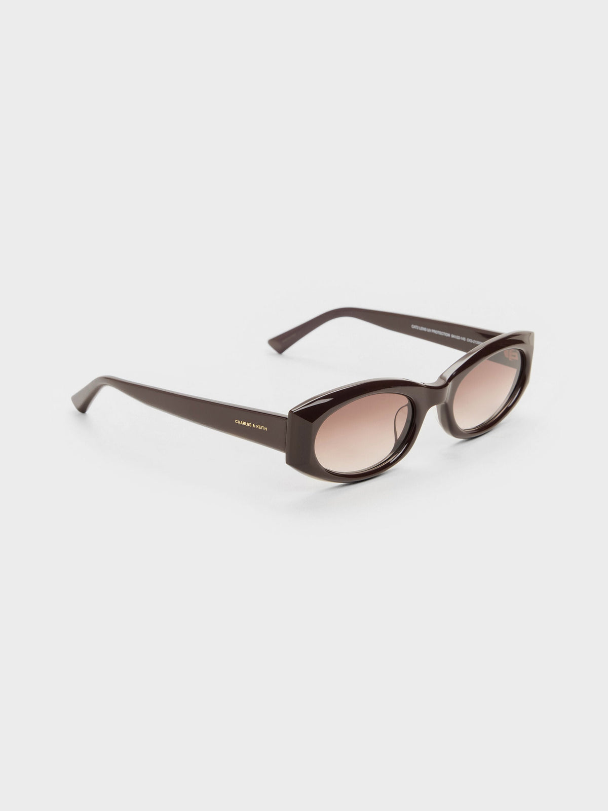 Aubrey Oval Sunglasses - Espresso Brown | CHARLES & KEITH