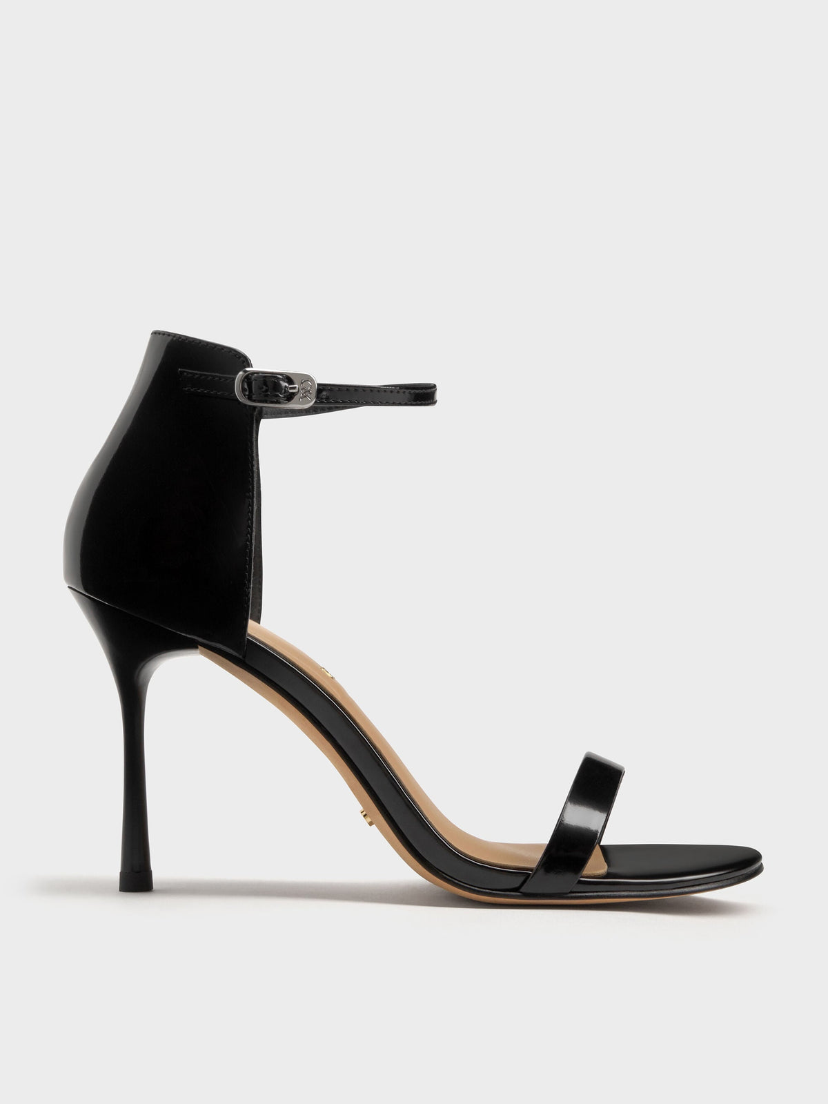 Kyra Leather Stiletto Sandals - Black Box | CHARLES & KEITH