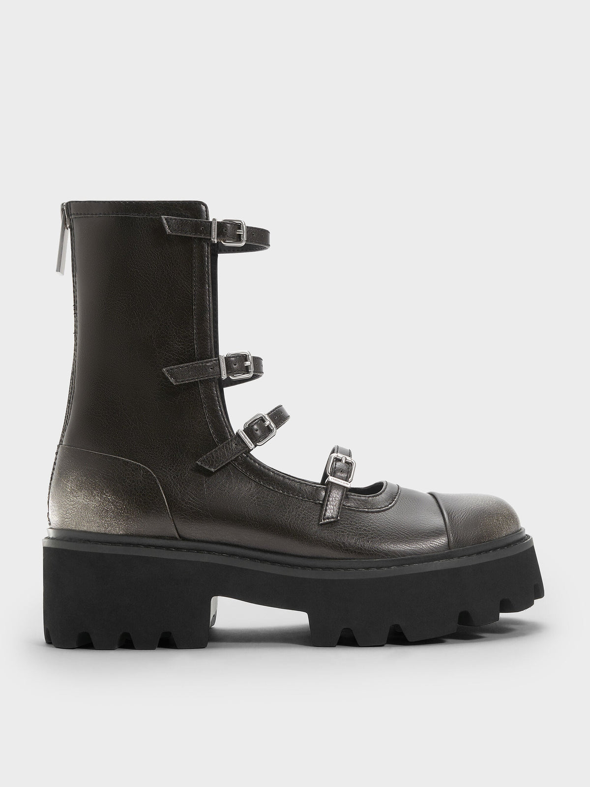 Celia Multi-Strap Calf Boots - Multi | CHARLES & KEITH