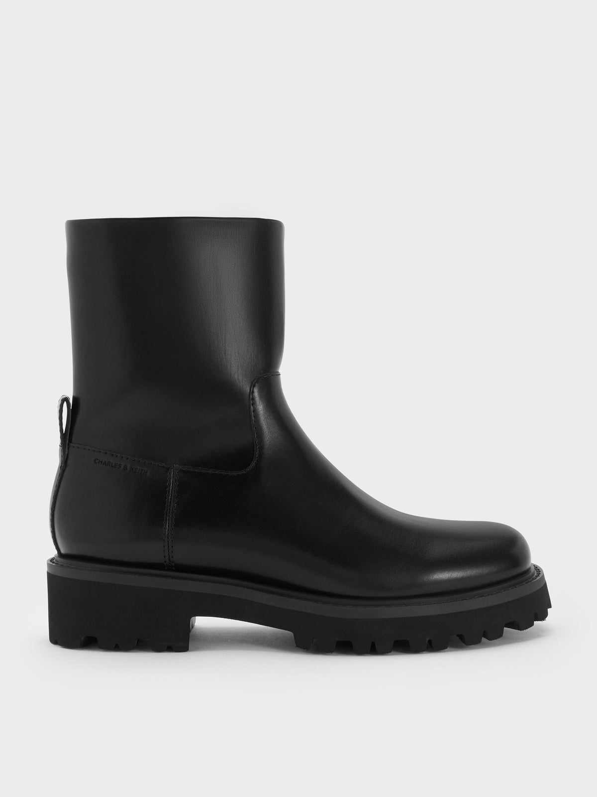 Devan Calf Boots - Black | CHARLES & KEITH