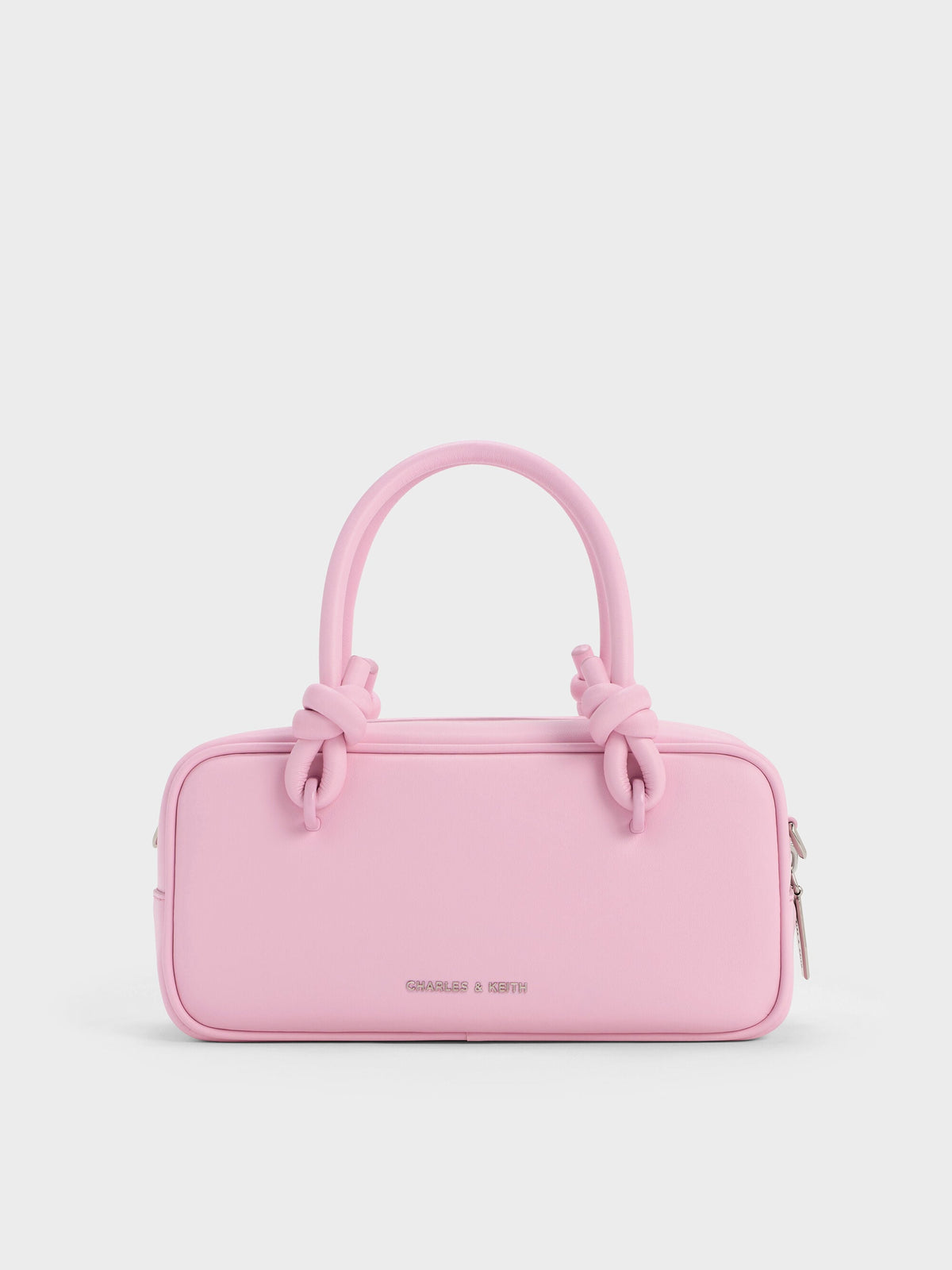 Sammie Knotted-Handle Boxy Bag - Bubble Gum Pink | CHARLES & KEITH