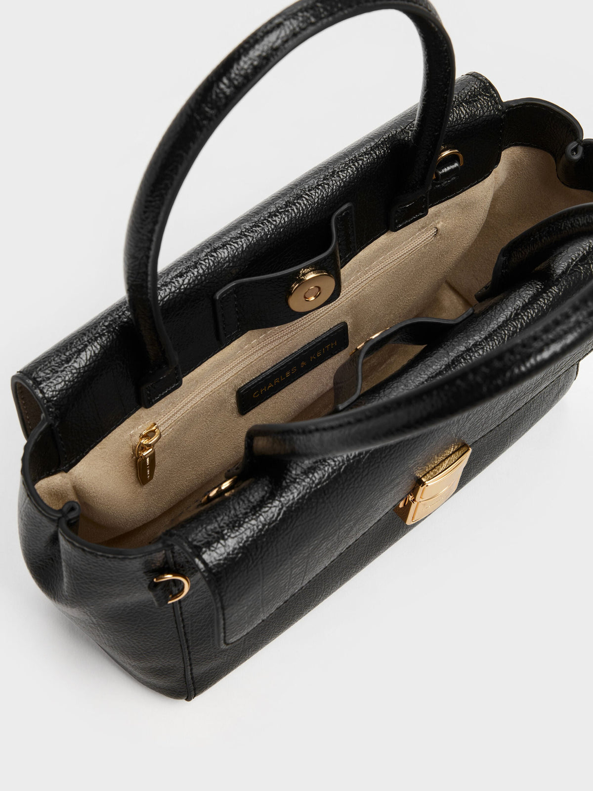 Acelynn Rope-Chain Tote Bag - Black | CHARLES & KEITH
