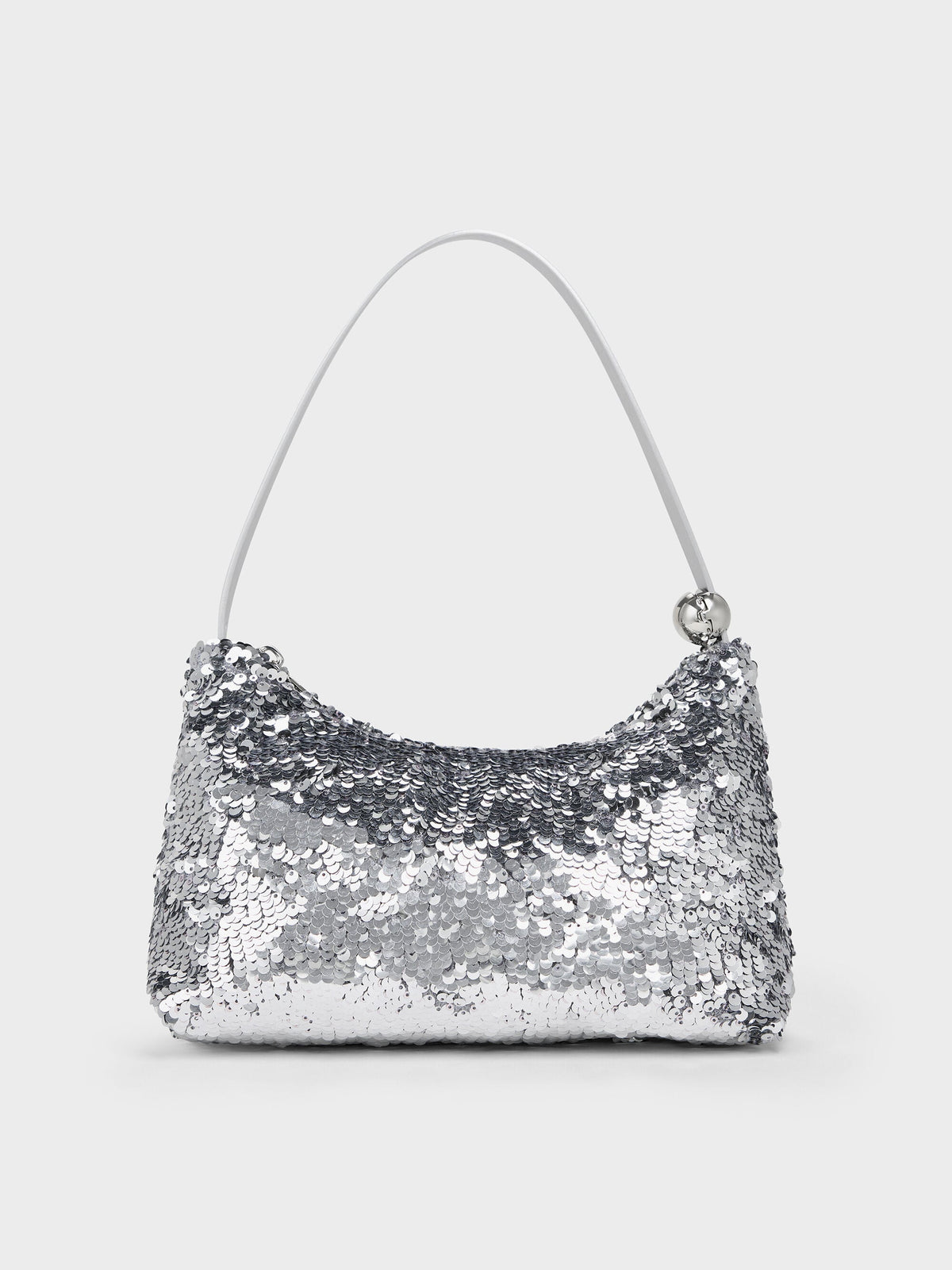Jesmyn Sequinned Two-Way Bag - Silver | CHARLES & KEITH
