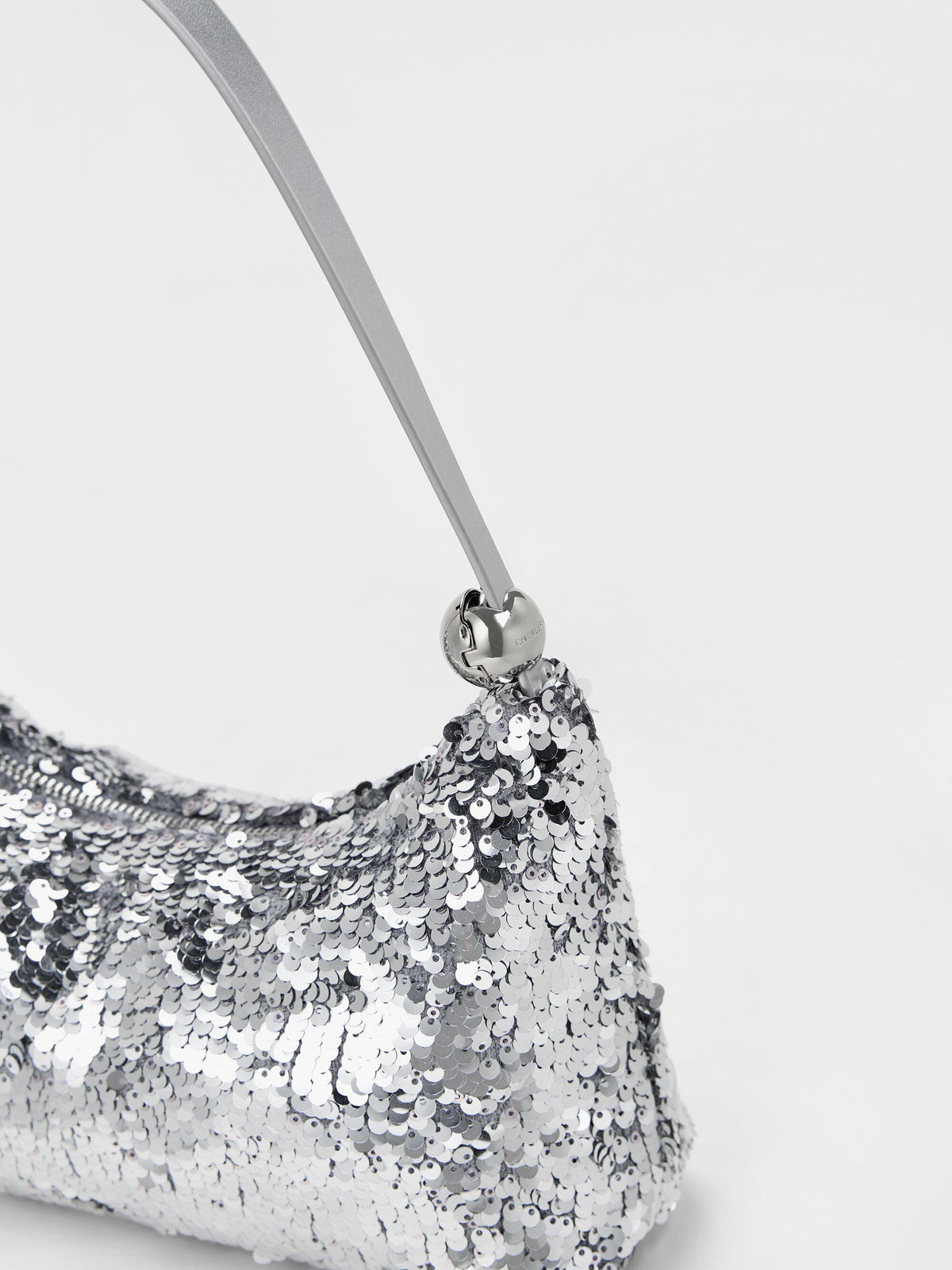 Jesmyn Sequinned Two-Way Bag - Silver | CHARLES & KEITH